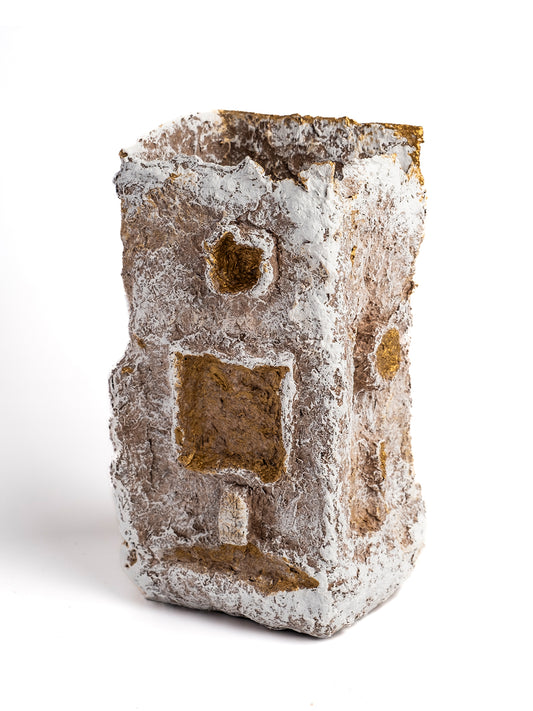 Seta Beyaz Eskitme Vazo